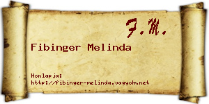 Fibinger Melinda névjegykártya